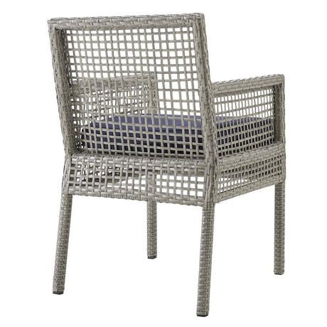 Aura Dining Armchair Outdoor Patio Wicker Rattan Set Of 4 - BUILDMYPLACE