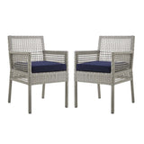 Aura Outdoor Patio Wicker Rattan Dining Armchair - BUILDMYPLACE
