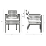 Aura Outdoor Patio Wicker Rattan Dining Armchair - BUILDMYPLACE