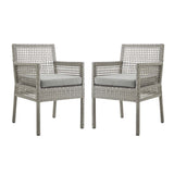 Aura Outdoor Patio Wicker Rattan Dining Armchair - BUILDMYPLACE