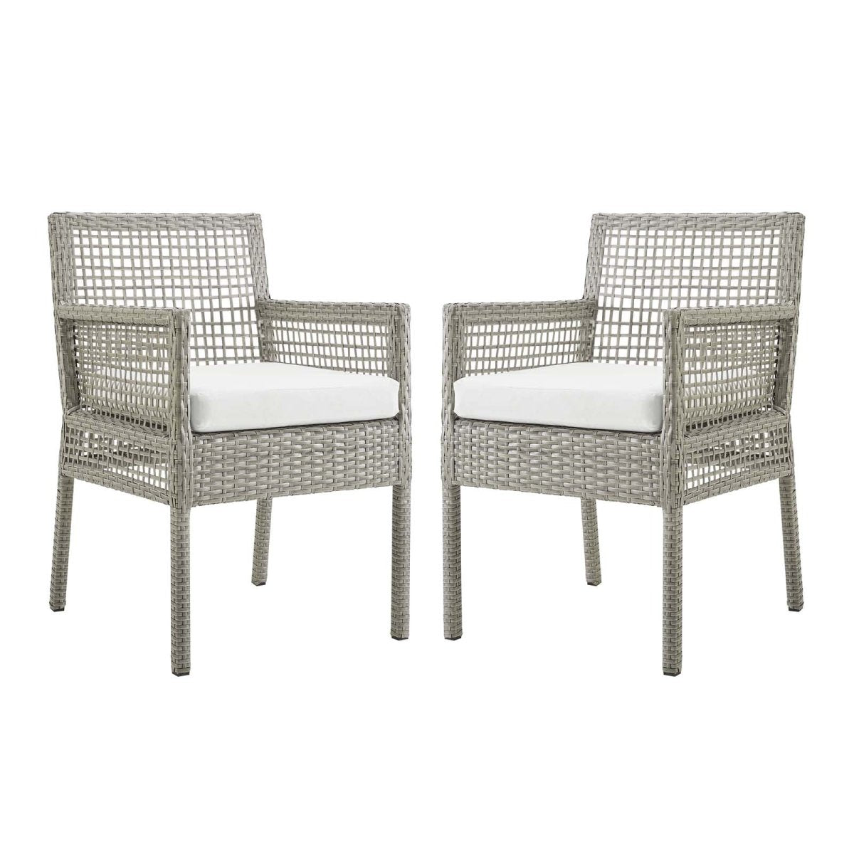 Aura Outdoor Patio Wicker Rattan Dining Armchair - BUILDMYPLACE