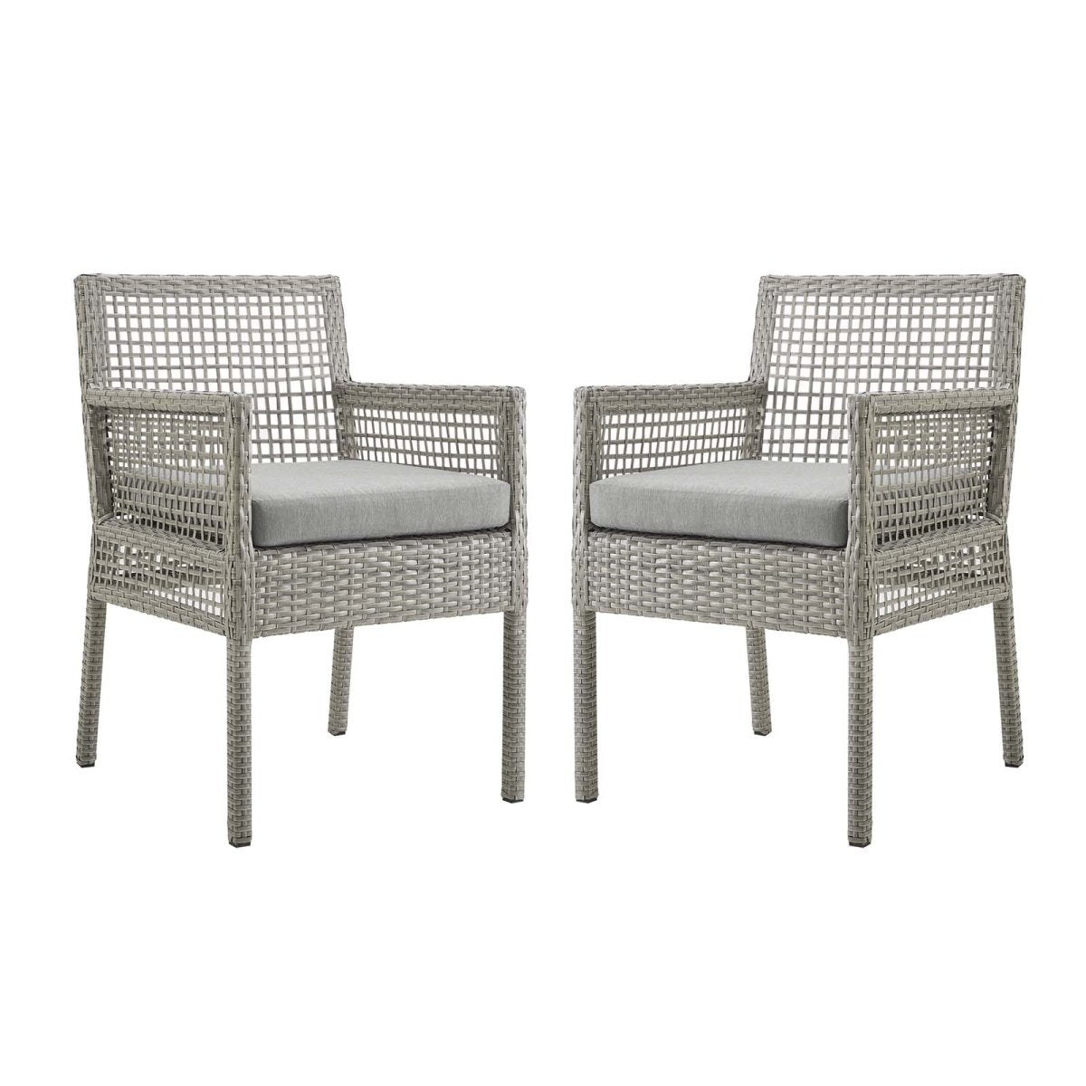 Aura Outdoor Patio Wicker Rattan Dining Armchair - BUILDMYPLACE