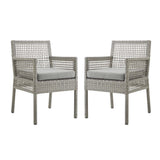 Aura Outdoor Patio Wicker Rattan Dining Armchair - BUILDMYPLACE