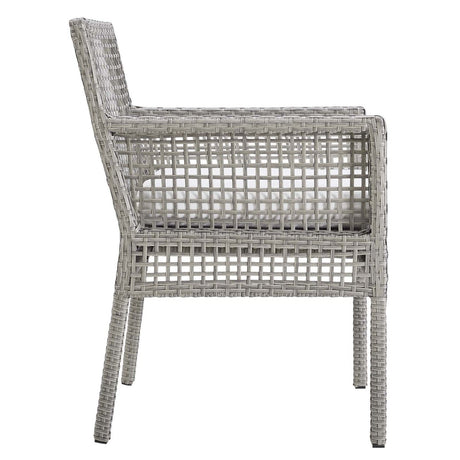 Aura Outdoor Patio Wicker Rattan Dining Armchair - BUILDMYPLACE