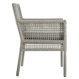 Aura Outdoor Patio Wicker Rattan Dining Armchair - BUILDMYPLACE