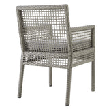 Aura Outdoor Patio Wicker Rattan Dining Armchair - BUILDMYPLACE