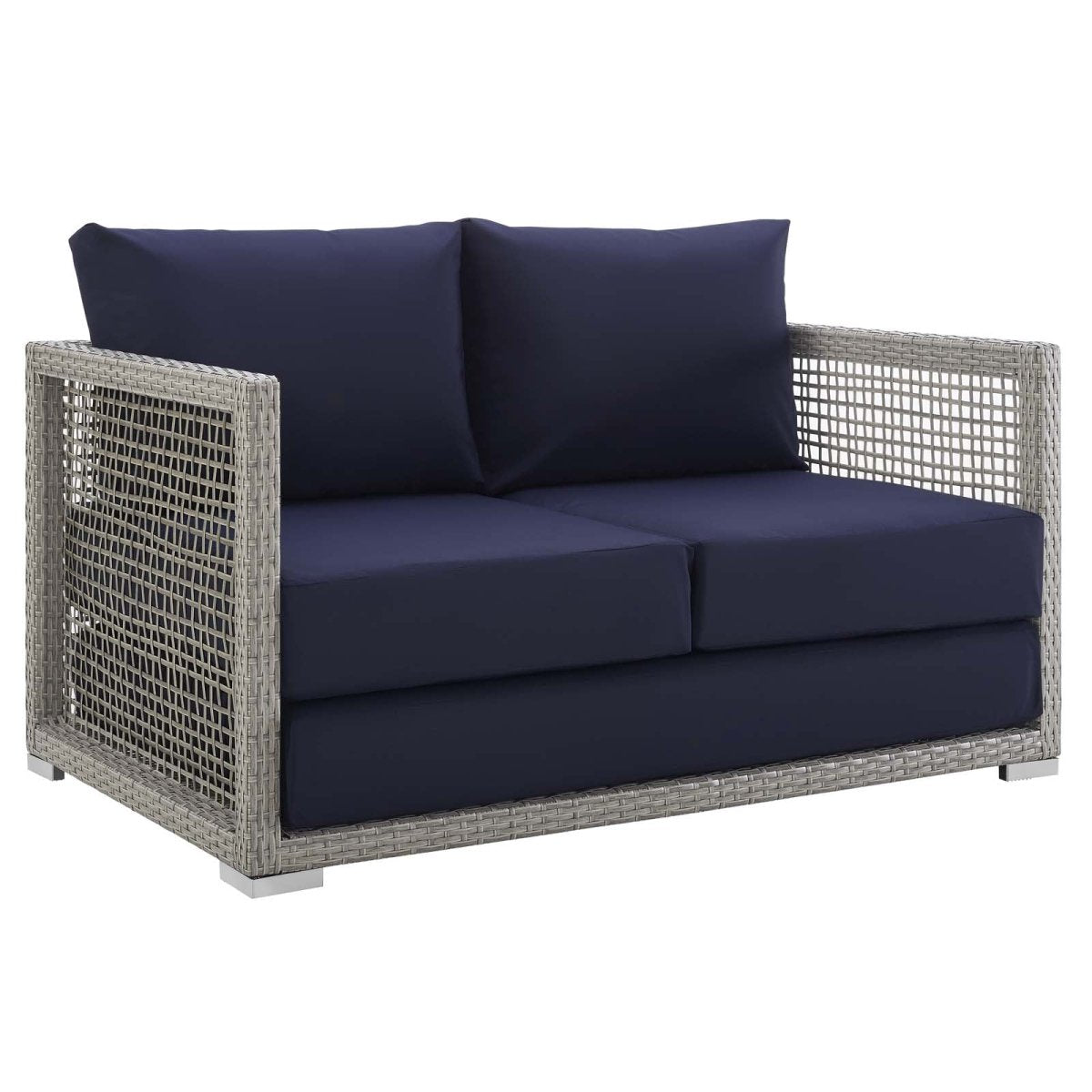 Aura Outdoor Patio Wicker Rattan Loveseat - BUILDMYPLACE