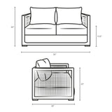 Aura Outdoor Patio Wicker Rattan Loveseat - BUILDMYPLACE