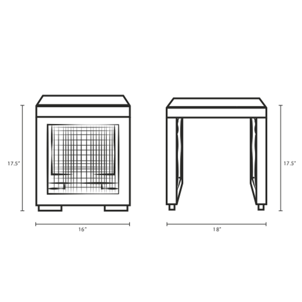 Aura Outdoor Patio Wicker Rattan Side Table - BUILDMYPLACE