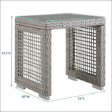 Aura Outdoor Patio Wicker Rattan Side Table - BUILDMYPLACE