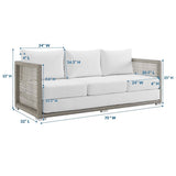 Aura Outdoor Patio Wicker Rattan Sofa - BUILDMYPLACE