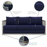 Aura Outdoor Patio Wicker Rattan Sofa - BUILDMYPLACE