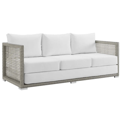 Aura Outdoor Patio Wicker Rattan Sofa - BUILDMYPLACE
