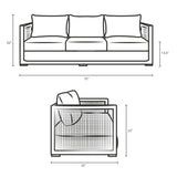 Aura Outdoor Patio Wicker Rattan Sofa - BUILDMYPLACE