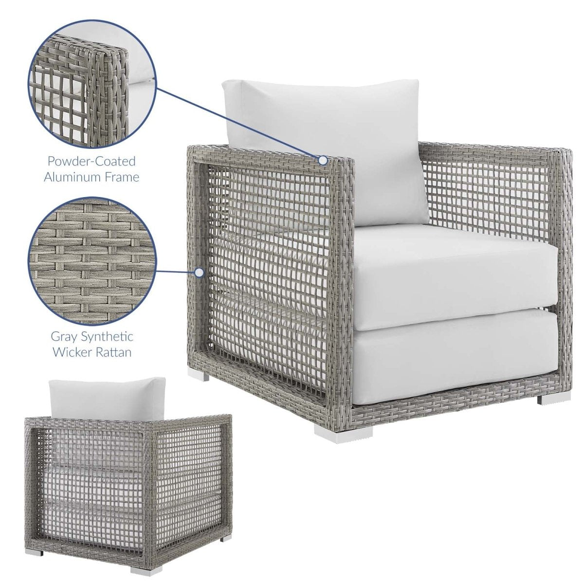 Aura Rattan Outdoor Patio Armchair - BUILDMYPLACE