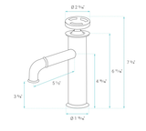 Avallon Single Hole, Single - Handle Sleek, Bathroom Faucet in Brushed Nickel - BUILDMYPLACE