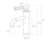 Avallon Single Hole, Single - Handle Wheel, Bathroom Faucet in Brushed Nickel - BUILDMYPLACE