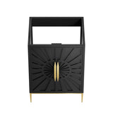Awaken Black Freestanding Single Sink Bathroom Vanity (Sink not Included) - BUILDMYPLACE