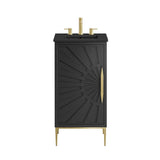 Awaken Black Freestanding Single Sink Bathroom Vanity with Ceramic Sink Top - BUILDMYPLACE