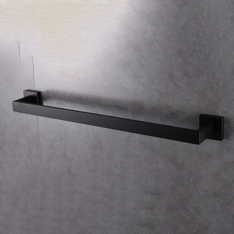 Bagno Lucido Stainless Steel 24" Towel Bar - Matte Black - BUILDMYPLACE