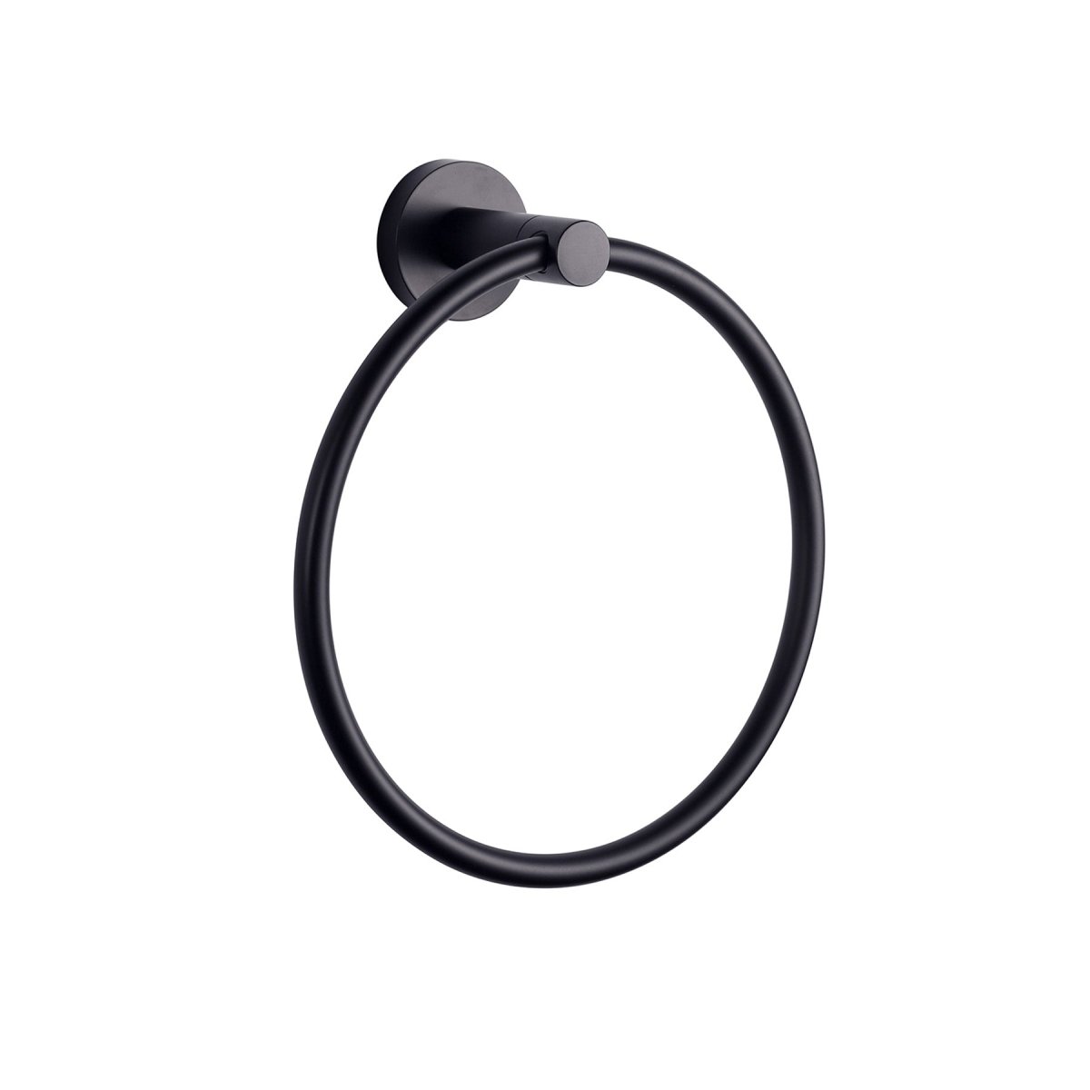 Bagno Nera Stainless Steel Towel Ring - Matte Black - BUILDMYPLACE