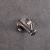 Bagno Nera Stainless Steel Wall Mount Bathroom Robe Hook in Satin Nickel - BUILDMYPLACE