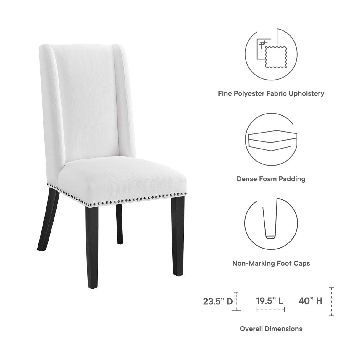 Baron Fabric Dining Chair - BUILDMYPLACE