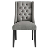 Baronet Button Tufted Fabric Dining Chair - BUILDMYPLACE