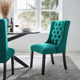 Baronet Button Tufted Fabric Dining Chair - BUILDMYPLACE