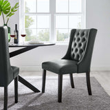 Baronet Button Tufted Vegan Leather Dining Chair - BUILDMYPLACE