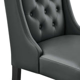 Baronet Button Tufted Vegan Leather Dining Chair - BUILDMYPLACE