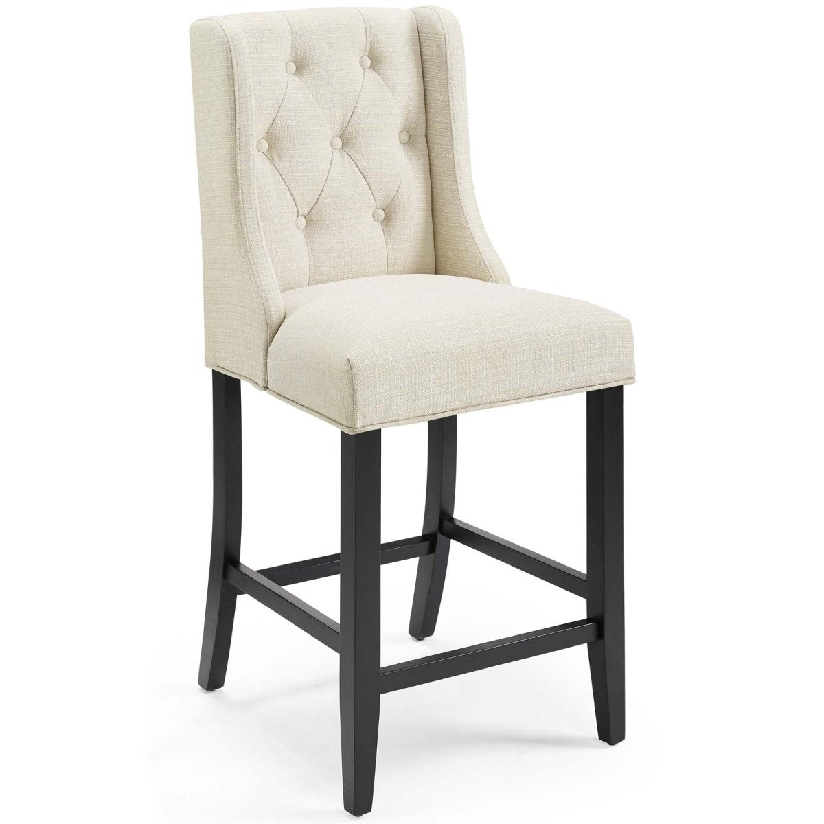 Baronet Counter Bar Stool Upholstered Fabric Set of 2 - BUILDMYPLACE
