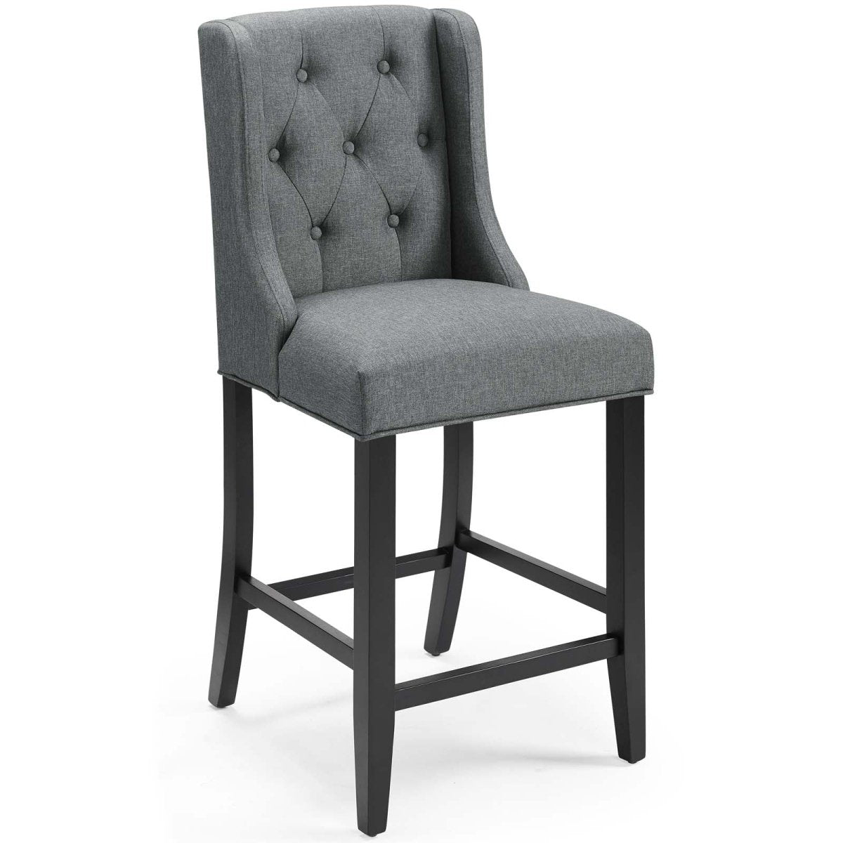 Baronet Counter Bar Stool Upholstered Fabric Set of 2 - BUILDMYPLACE