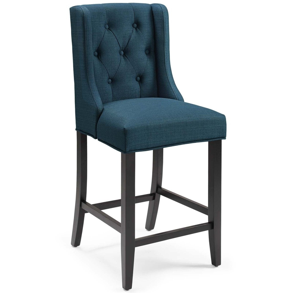 Baronet Counter Bar Stool Upholstered Fabric Set of 2 - BUILDMYPLACE
