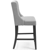 Baronet Counter Bar Stool Upholstered Fabric Set of 2 - BUILDMYPLACE