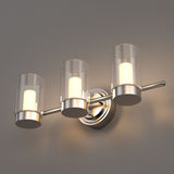 Bathroom Light Fixtures, 4000K, Dimmable, Brushed Nickel Finish, Wall Mount, Damp Location, Vanity Lighting - BUILDMYPLACE