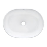 Bathroom Vessel Sink White Oval Above Counter Vanity Porcelain Ceramic - BUILDMYPLACE