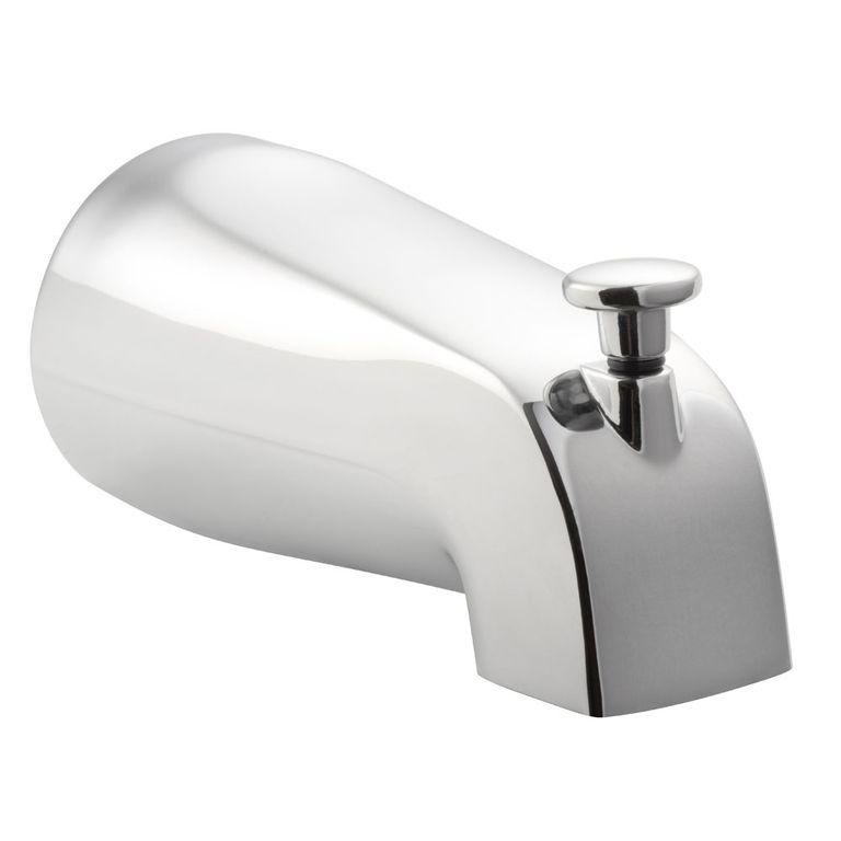 Bathtub Spout Valve W/ Diverter - 5.5 x 2.5 x 2.5 - 1/2 NPT Connection/Wallmount - Bathroom Plumbing Fixture - BUILDMYPLACE