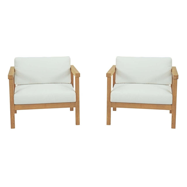 Bayport 2 Piece Outdoor Patio Teak Set - BUILDMYPLACE