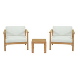 Bayport 3 Piece Outdoor Patio Teak Set - BUILDMYPLACE