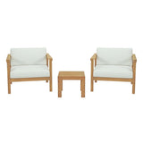 Bayport 3 Piece Outdoor Patio Teak Set - BUILDMYPLACE
