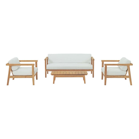 Bayport 4 Piece Outdoor Patio Teak Set - BUILDMYPLACE