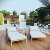 Bayport 5 Piece Outdoor Patio Teak Set - BUILDMYPLACE