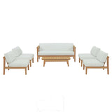 Bayport 6 Piece Outdoor Patio Teak Set - BUILDMYPLACE