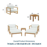 Bayport 8 Piece Outdoor Patio Teak Set - BUILDMYPLACE