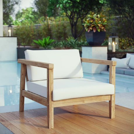 Bayport Outdoor Patio Teak Armchair - BUILDMYPLACE