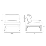 Bayport Outdoor Patio Teak Armless - BUILDMYPLACE