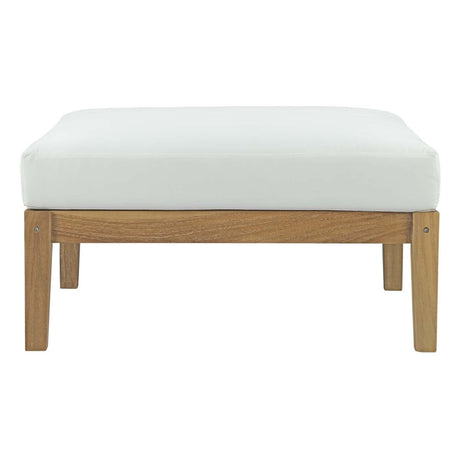 Bayport Outdoor Patio Teak Ottoman - BUILDMYPLACE