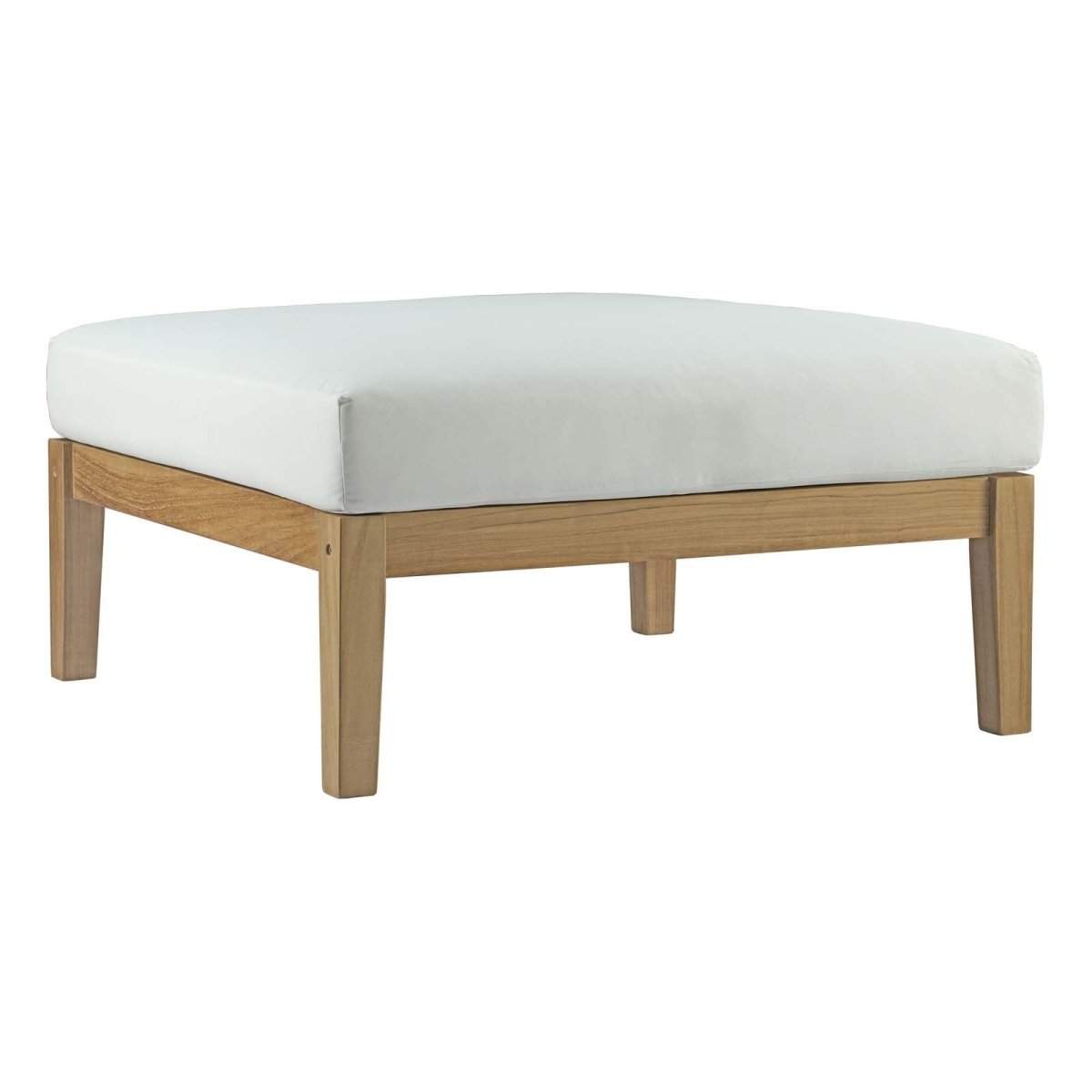 Bayport Outdoor Patio Teak Ottoman - BUILDMYPLACE