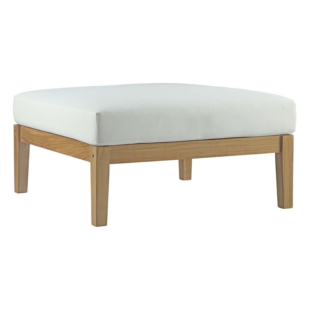 Bayport Outdoor Patio Teak Ottoman - BUILDMYPLACE